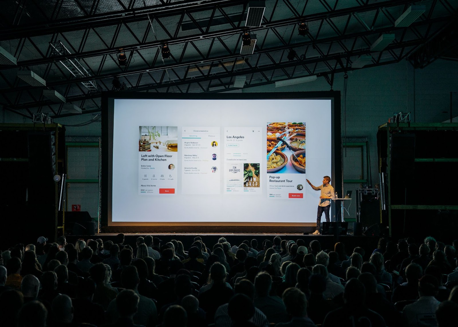 A product launch keynote in Live format