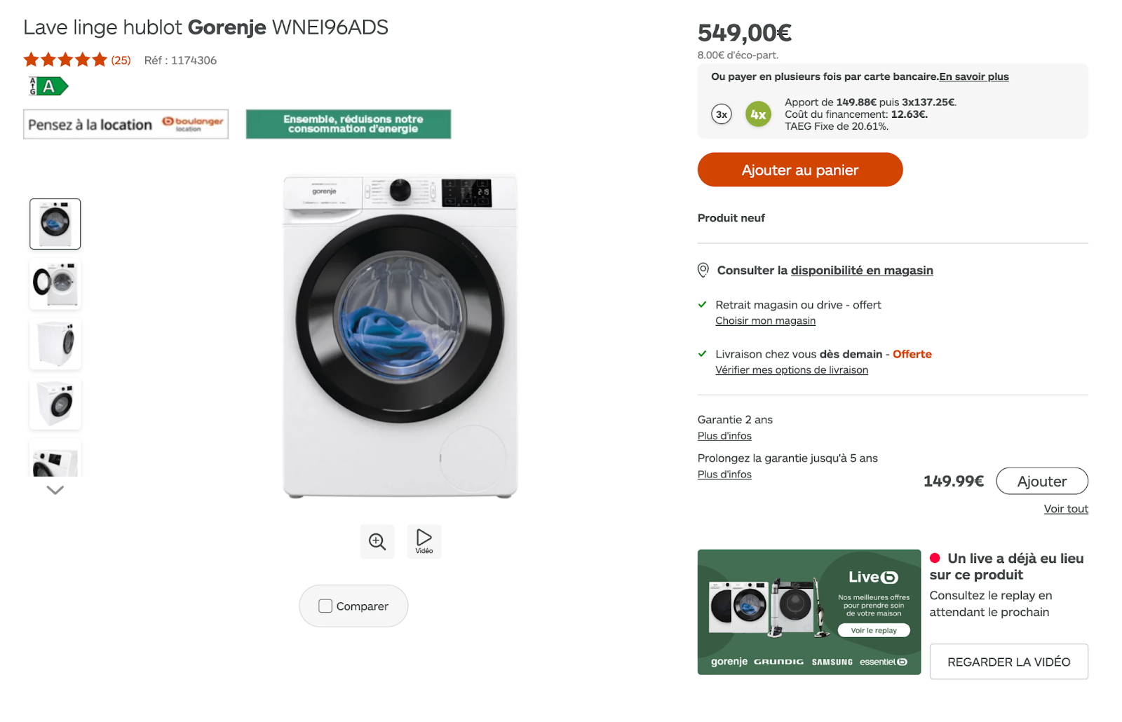 Live shopping replay landing page